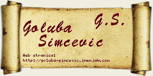 Goluba Simčević vizit kartica